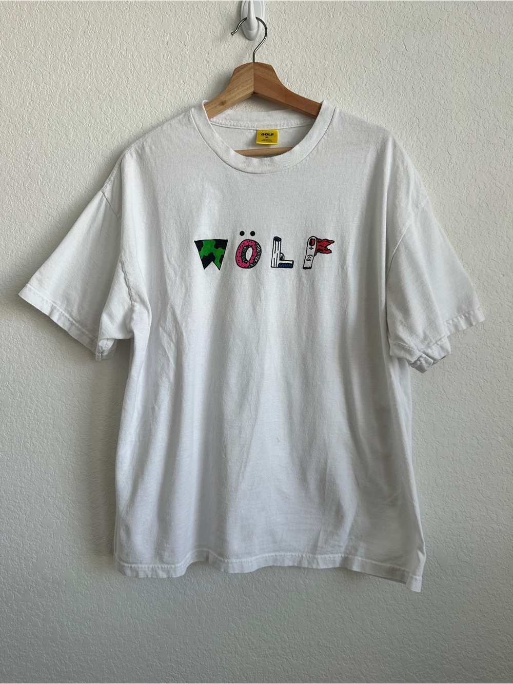 Golf Wang 10 Year Anniversary Wolf Sketchbook Tee Shirt Sz XL Tyler The Creator